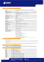 Предварительный просмотр 2 страницы Planet GSW-2404SF Datasheet