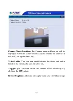 Предварительный просмотр 52 страницы Planet Internet Camera ICA-110 User Manual