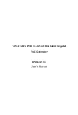 Preview for 1 page of Planet IPOE-E174 User Manual