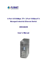 Предварительный просмотр 1 страницы Planet ISW-802M User Manual