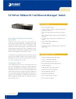 Planet MGSW-004-12F Datasheet предпросмотр