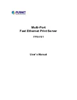 Planet Multi-Port Fast Ethernet Print Server FPS-3121 User Manual preview