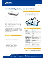 Planet SW-804 Datasheet предпросмотр