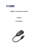 Предварительный просмотр 1 страницы Planet UE-9520 User Manual