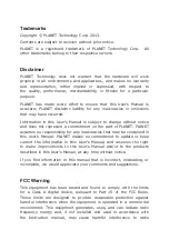 Preview for 2 page of Planet VC-205PR User Manual