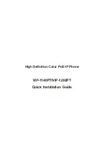 Предварительный просмотр 1 страницы Planet VIP-1140PT Quick Installation Manual