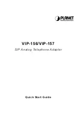 Предварительный просмотр 1 страницы Planet VIP-156 Quick Start Manual