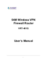 Предварительный просмотр 1 страницы Planet VRT-401G User Manual