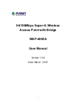 Planet WAP-4000A User Manual preview