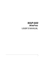 Предварительный просмотр 1 страницы Planet WAP-900 User Manual