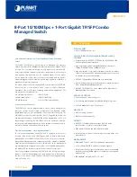 Предварительный просмотр 1 страницы Planet WGSD-910 Datasheet