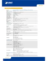 Предварительный просмотр 2 страницы Planet WGSD-910 Datasheet