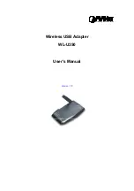 Planet Wireless USB Adapter WL-U350 User Manual предпросмотр