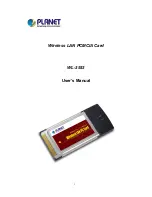 Preview for 1 page of Planet WL-3553 User Manual