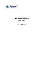 Preview for 1 page of Planet WL-8303 User Manual