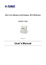 Предварительный просмотр 1 страницы Planet WNAP-7200 User Manual