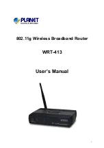 Planet WRT-413 User Manual предпросмотр