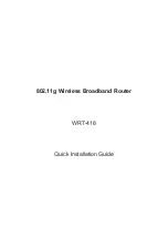 Planet WRT-416 Quick Installation Manual preview