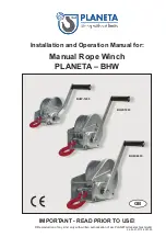 Planeta BHW Series Installation And Operation Manual preview