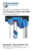 Planeta PKB Series Operation And Maintenance Manual preview