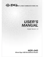 Preview for 1 page of Planex MZK-04G User Manual