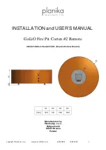 Planika GaLiO Corten #2 Remote Installation And User Manual preview