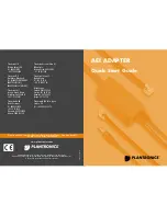 Plantronics AEI ADAPTER Quick Start Manual preview