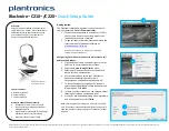 Plantronics BLACKWIRE C210 Quick Setup Manual предпросмотр