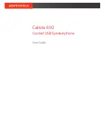 Preview for 1 page of Plantronics Calisto 610 User Manual