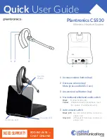 Предварительный просмотр 1 страницы Plantronics CS530 Series Quick User Manual