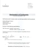 Plantronics DA45 USB Declaration Of Conformity preview