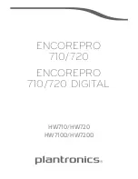 Предварительный просмотр 1 страницы Plantronics ENCOREPRO 710 DIGITAL Quick Start Manual