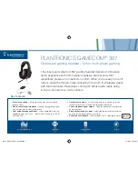 Предварительный просмотр 1 страницы Plantronics GameCom 367 Product Sheet