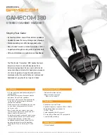 Plantronics GameCom 380 Quick Manual preview