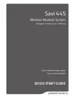 Preview for 1 page of Plantronics Savi 445 Quick Start Manual