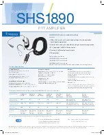 Предварительный просмотр 1 страницы Plantronics SHS1890 Brochure