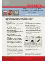 Plasson Super Easy Start Operation Instructions preview