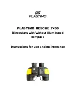 Preview for 1 page of Plastimo RESCUE 7x50 Instructions For Use And Maintenance Manual