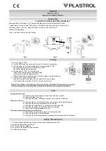 Preview for 1 page of Plastrol CR-IR2/KP Manual