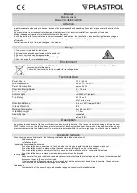 Preview for 4 page of Plastrol CR-IR2/KP Manual