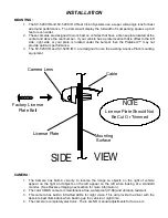 Preview for 2 page of Platecam SV-5200.IR Installation Instructions