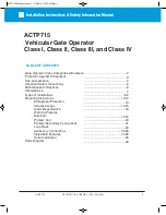 Preview for 2 page of Platinum Access Systems ACTP715 Installation Instruction And Owenrs Manual