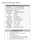 Preview for 4 page of Platinum CCTV E-809 Installation Manual