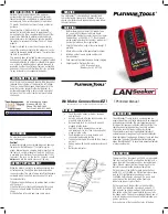 Предварительный просмотр 1 страницы Platinum Tools LANSeeker TP500 User Manual