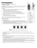 Предварительный просмотр 1 страницы Platinum Tools TONEMASTER TG220 User Instruction