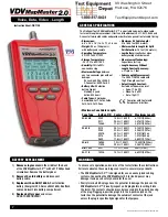 Preview for 1 page of Platinum Tools VDV MapMaster 2.0 Instruction Sheet