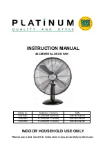 Preview for 1 page of Platinum 10319421 Instruction Manual