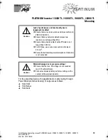 Предварительный просмотр 19 страницы Platinum 13000 TL Installation And Operating Manual