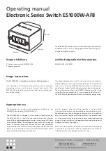 Предварительный просмотр 1 страницы Plättner ES1000W-AF8 Operating Manual