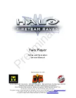 Play Mechanix Halo: Fireteam Raven Two Player Setup And Operaton Service Manual preview